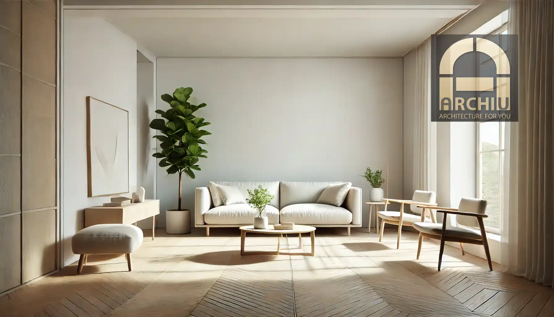 Bright modern living room